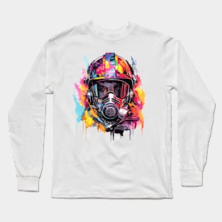 Man Portrait Action Move Urbain City Life Abstract Long Sleeve T-Shirt